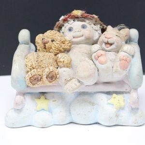 VINTAGE DREAMSICLES Cherub Angel sitting on bench